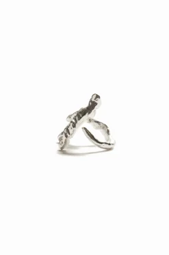 Anillo letra A baño plata Zalio
