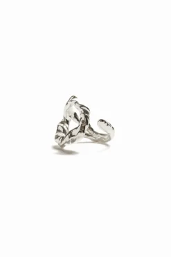 Anillo letra O baño plata Zalio