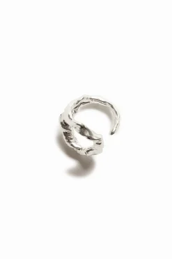 Anillo letra O baño plata Zalio