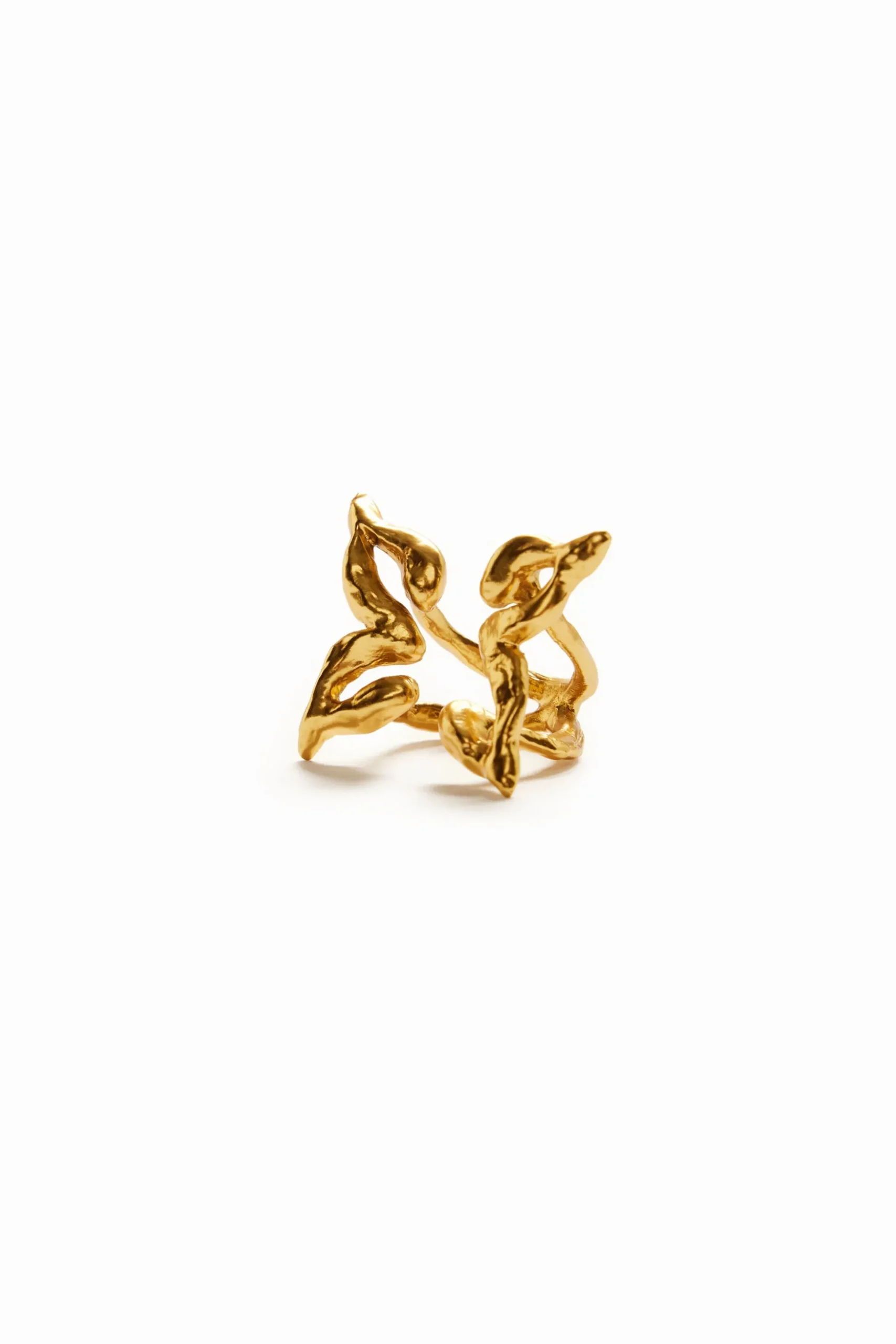 Anillo mariposa baño oro Zalio