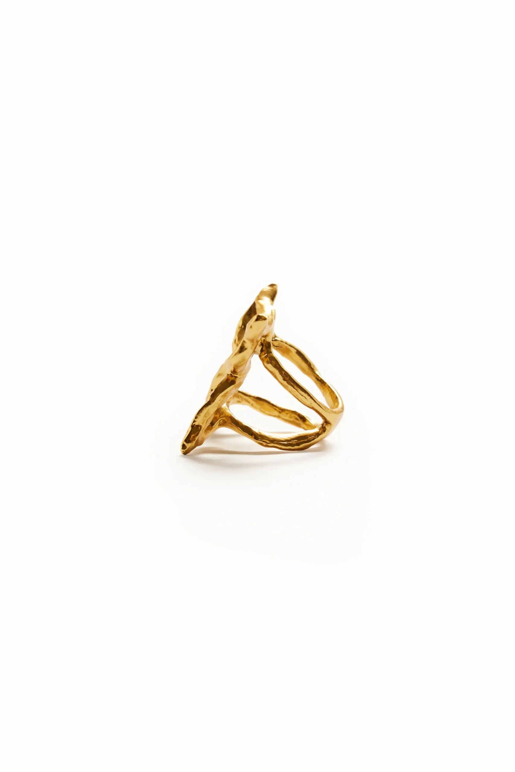 Anillo mariposa baño oro Zalio