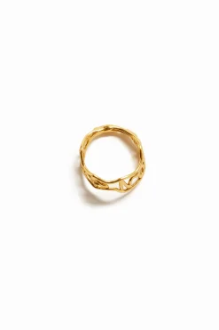 Anillo mensaje baño oro Zalio