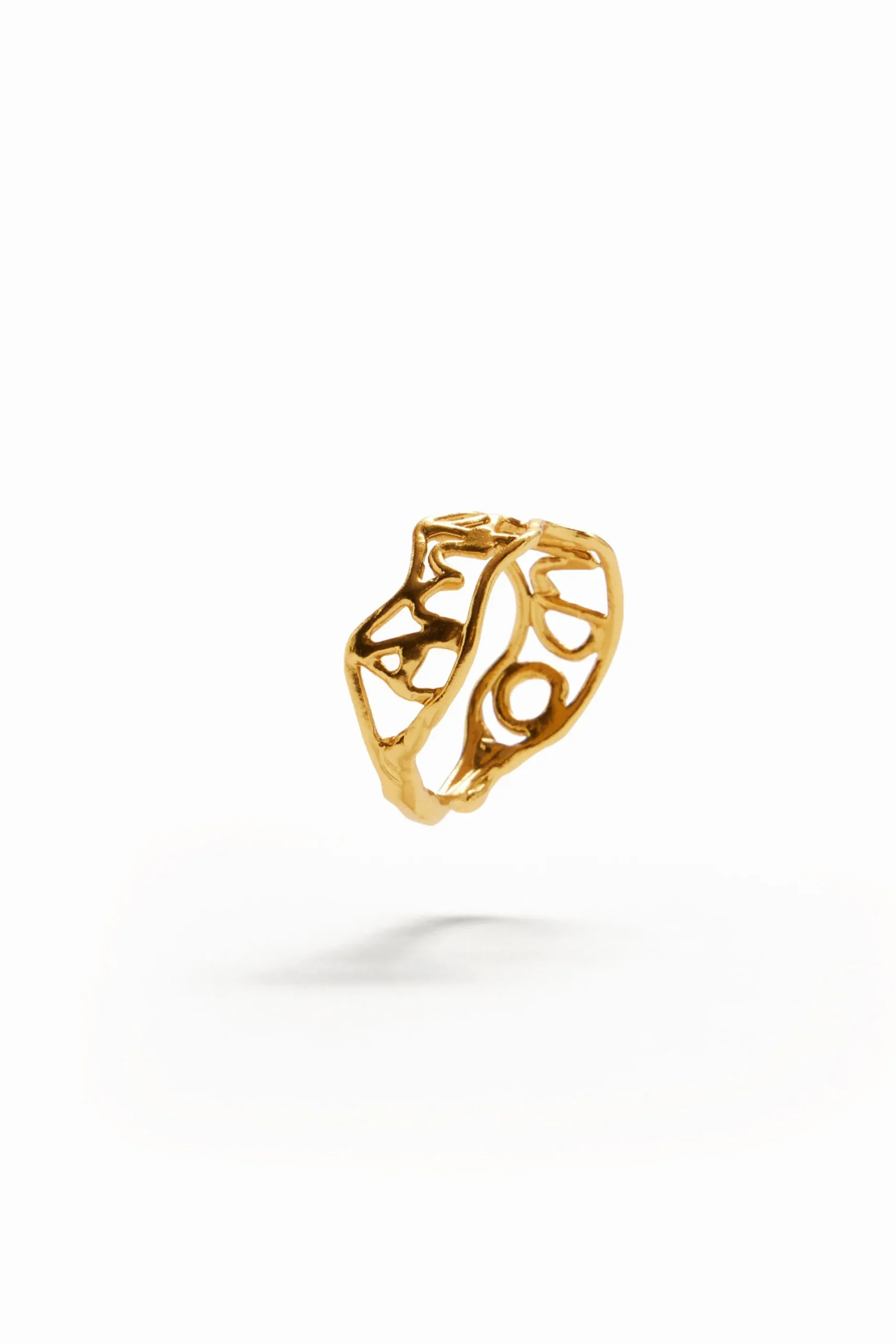 Anillo mensaje baño oro Zalio