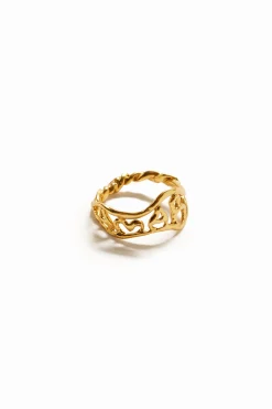 Anillo mensaje baño oro Zalio