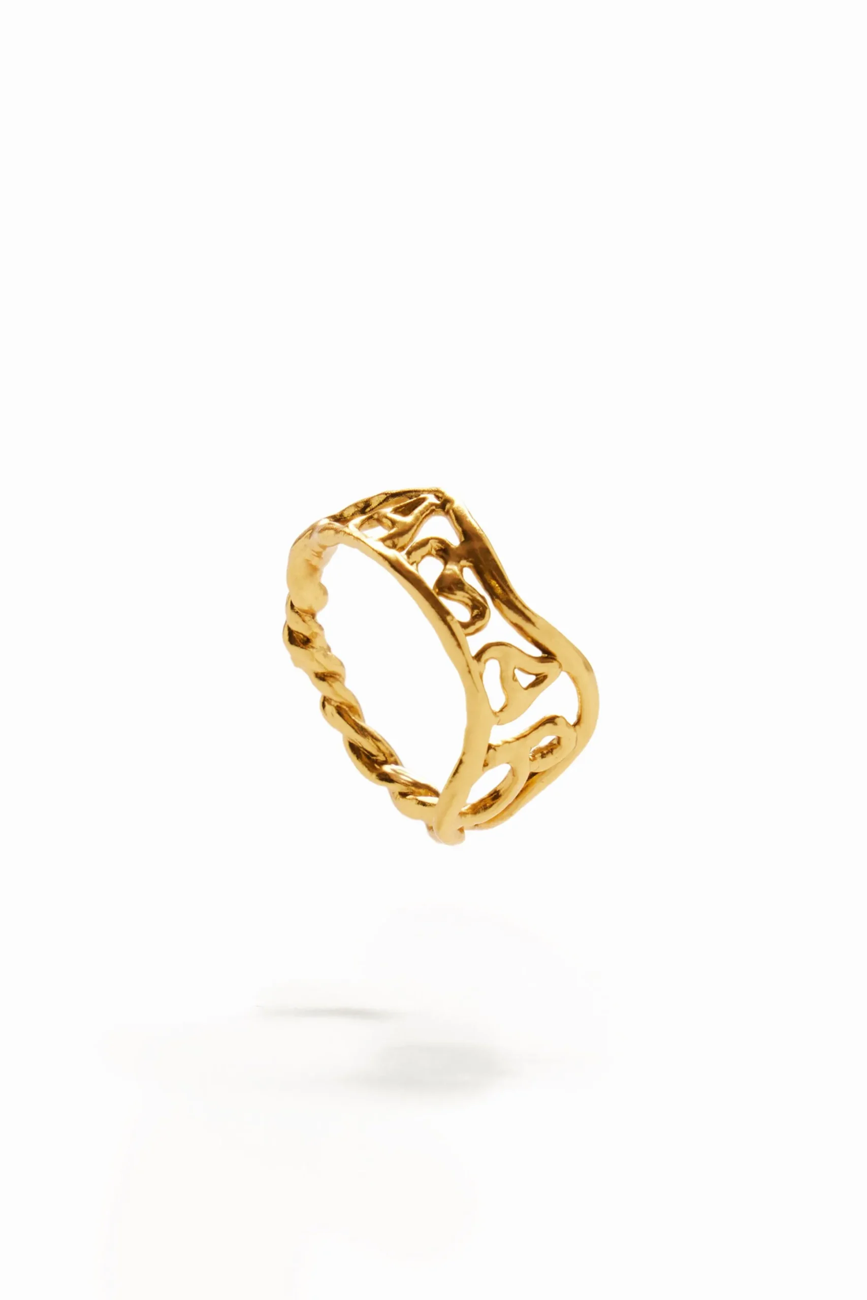 Anillo mensaje baño oro Zalio