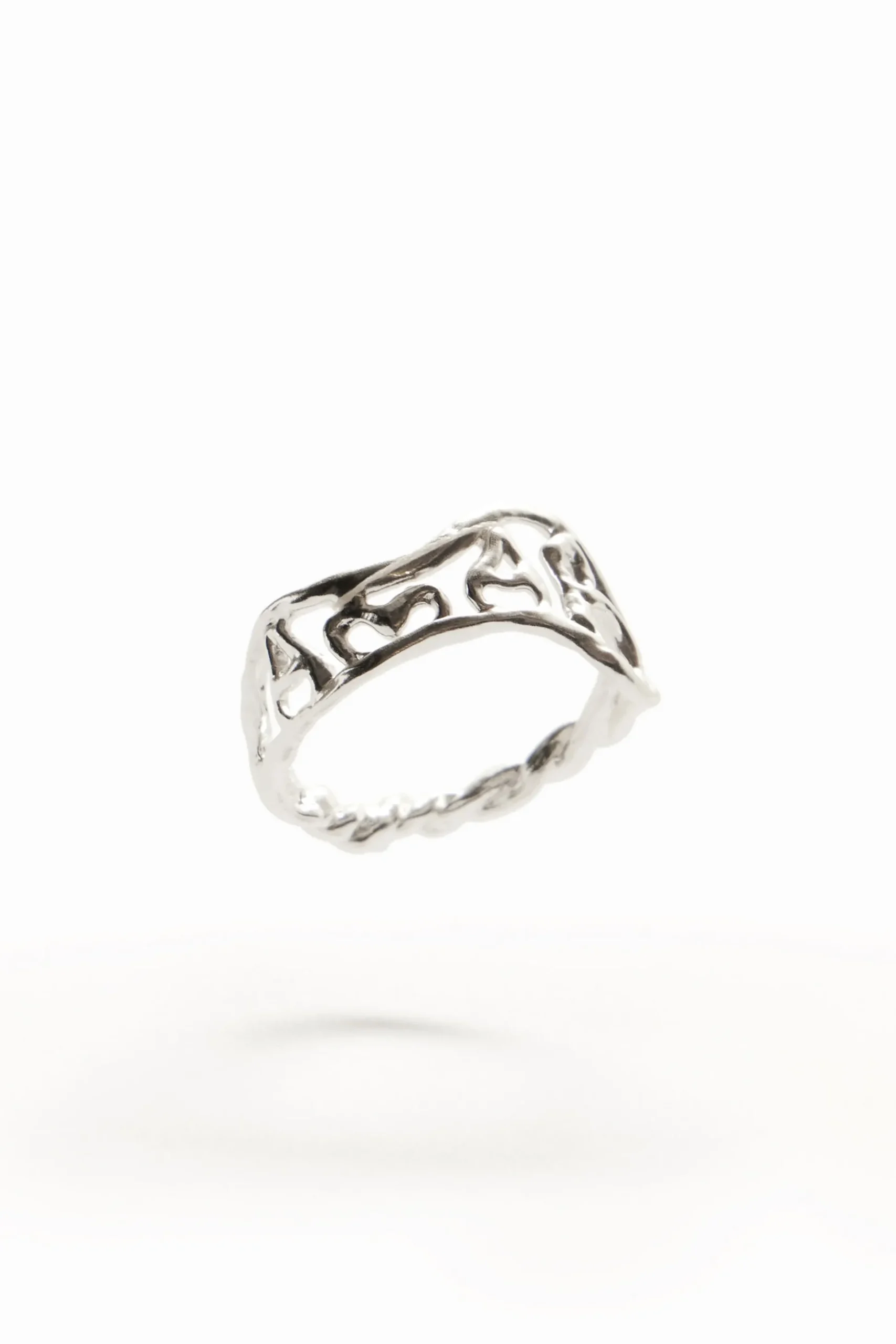 Anillo mensaje baño plata Zalio