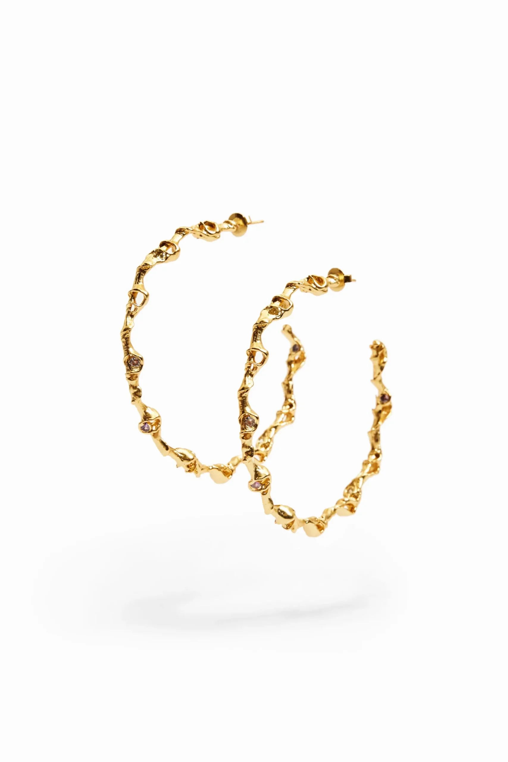 Aros XL baño oro Zalio