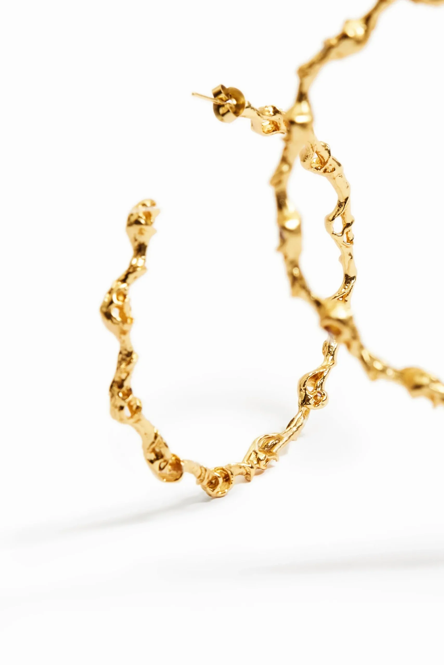 Aros XL baño oro Zalio