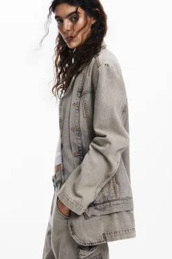 Blazer denim desgastado