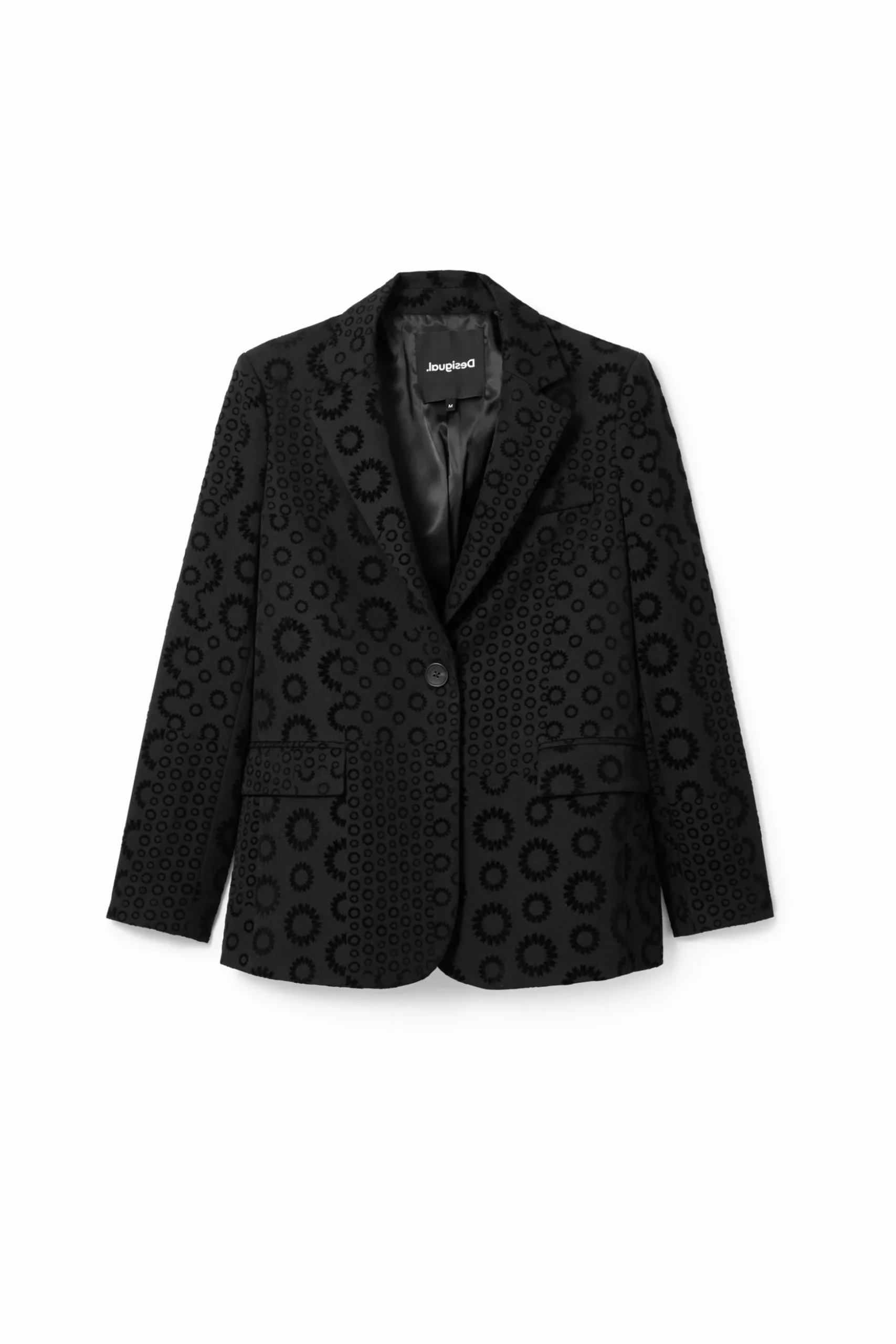 Blazer flocado geométrico