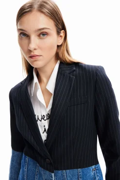 Blazer híbrida denim