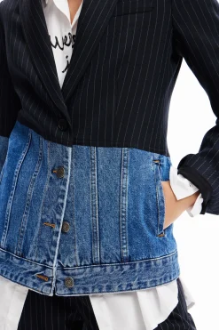 Blazer híbrida denim