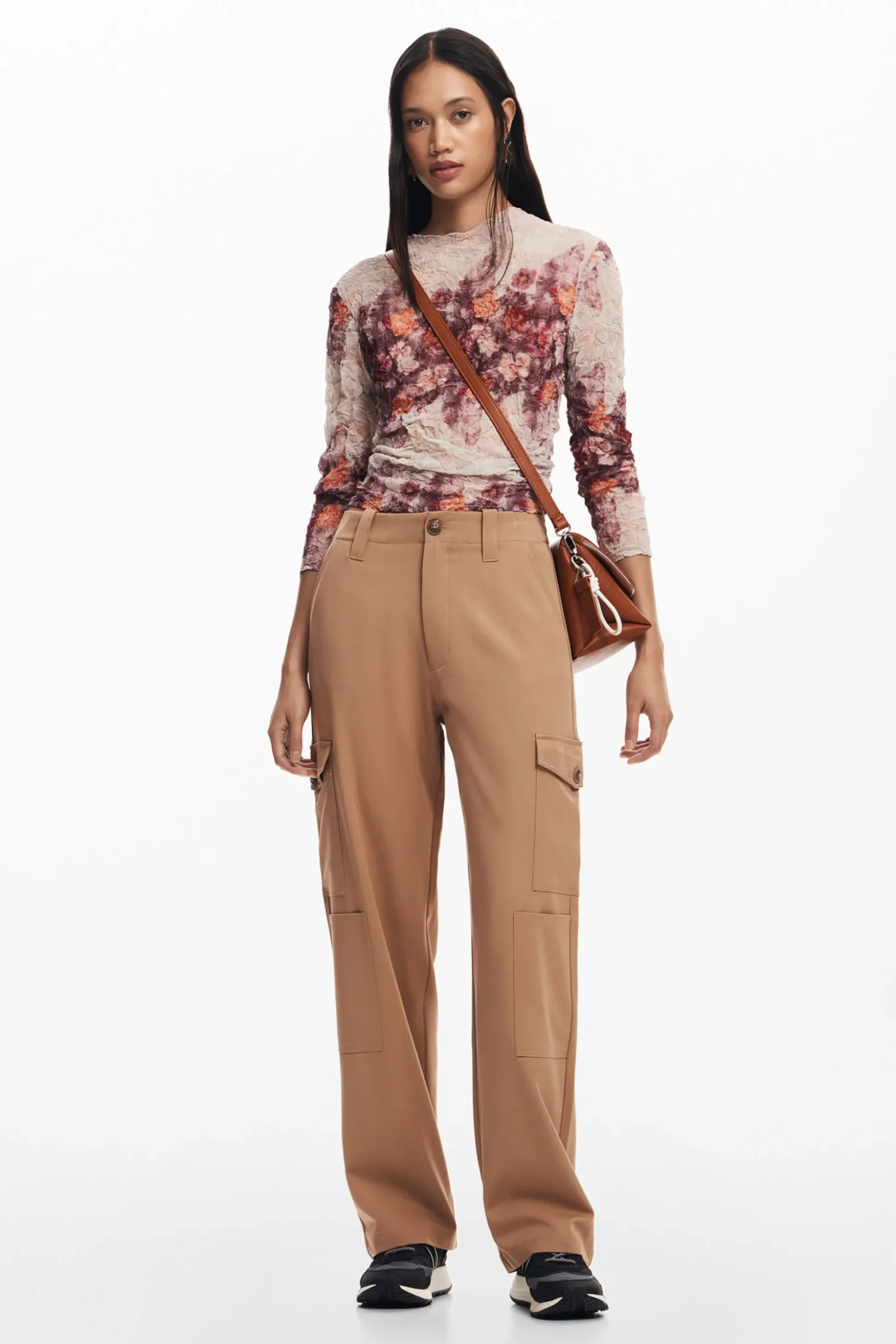 Blusa flores con textura