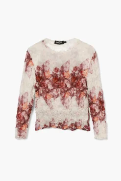 Blusa flores con textura