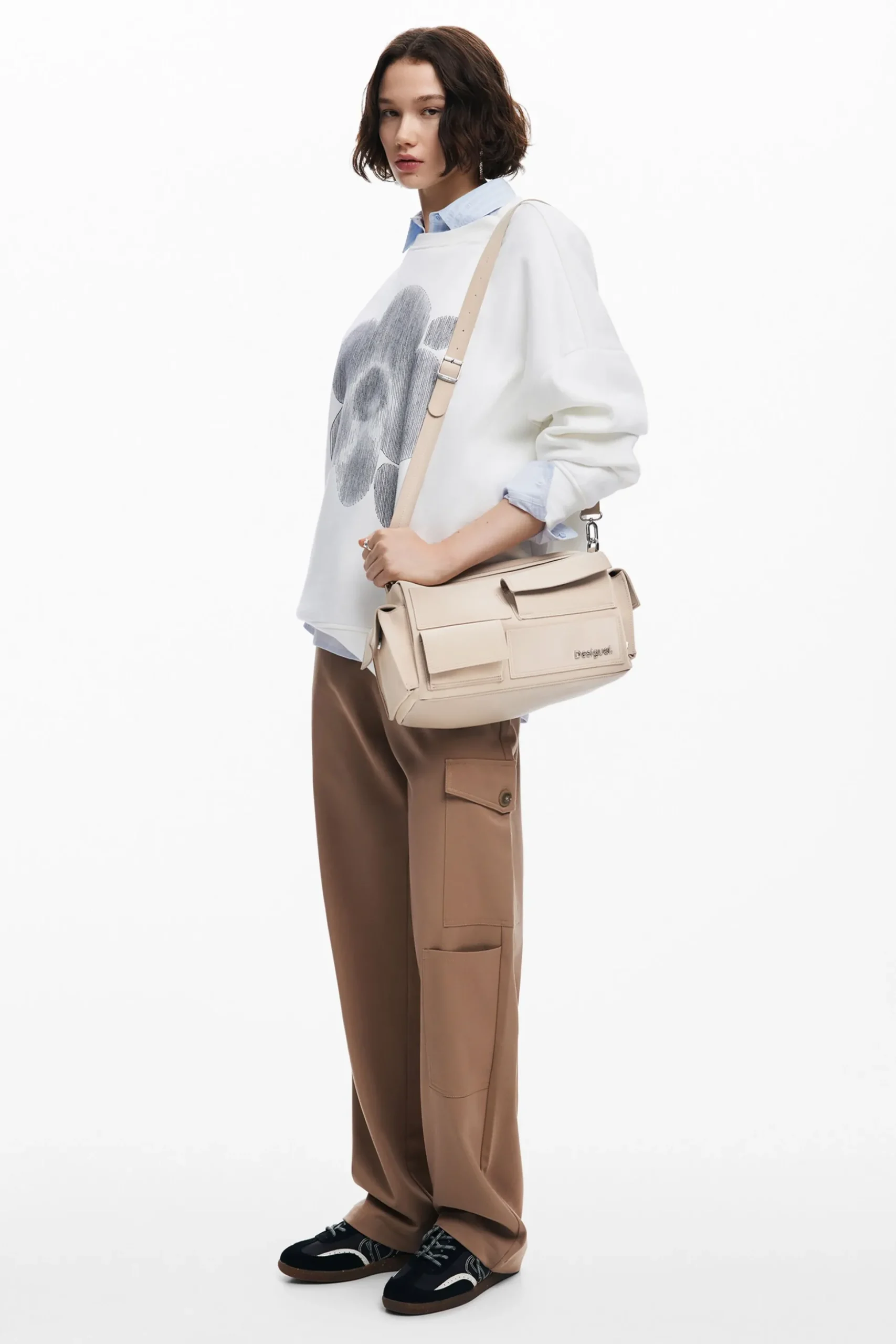 Bolso baguette multibolsillo