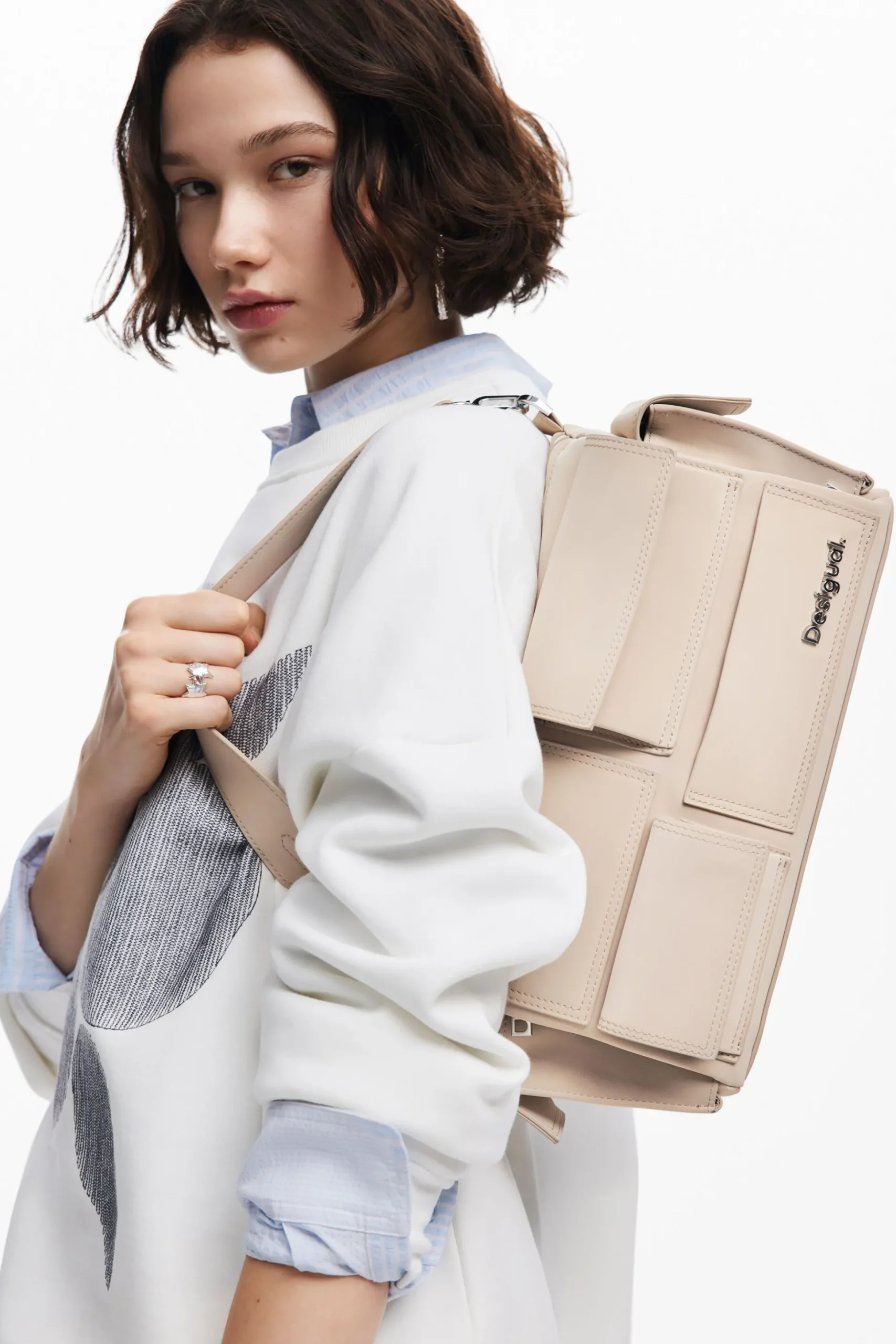 Bolso baguette multibolsillo
