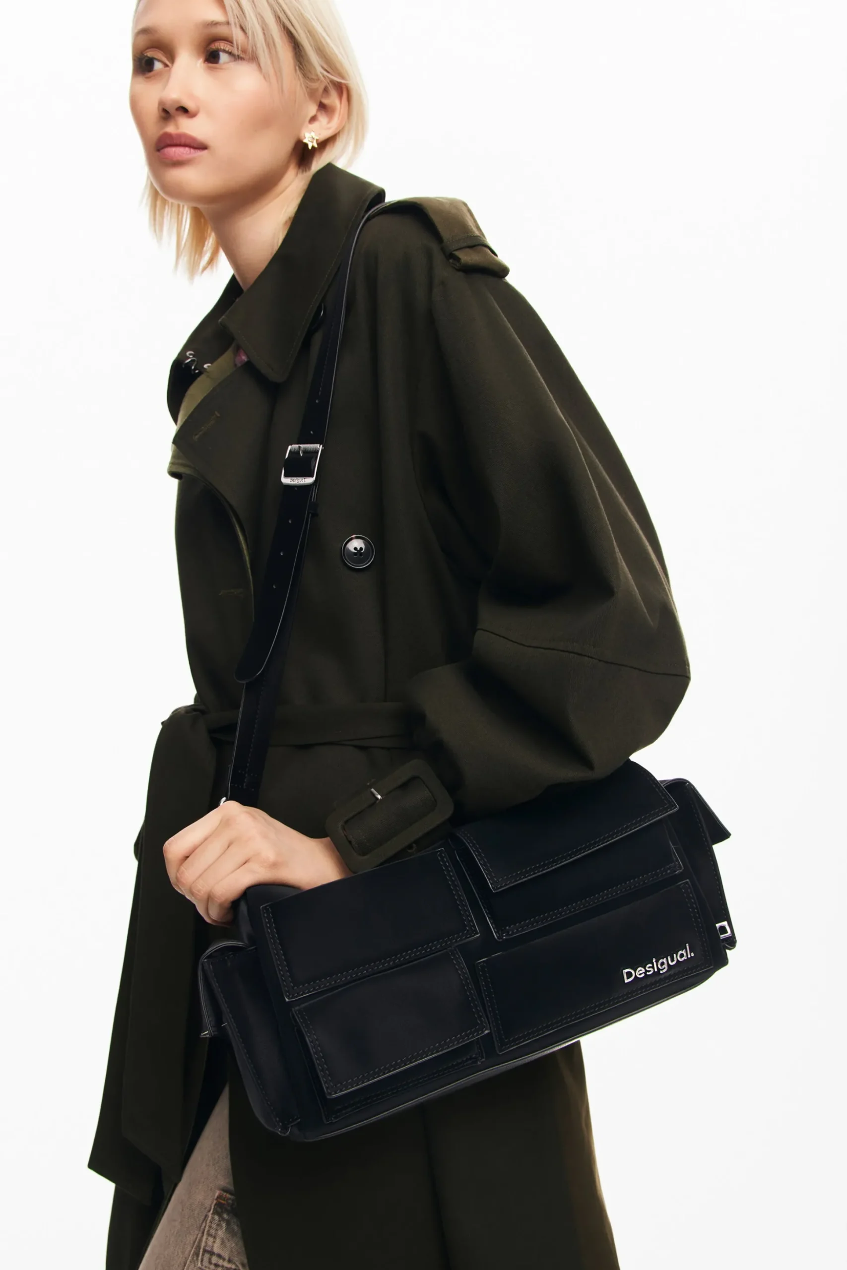 Bolso baguette multibolsillo
