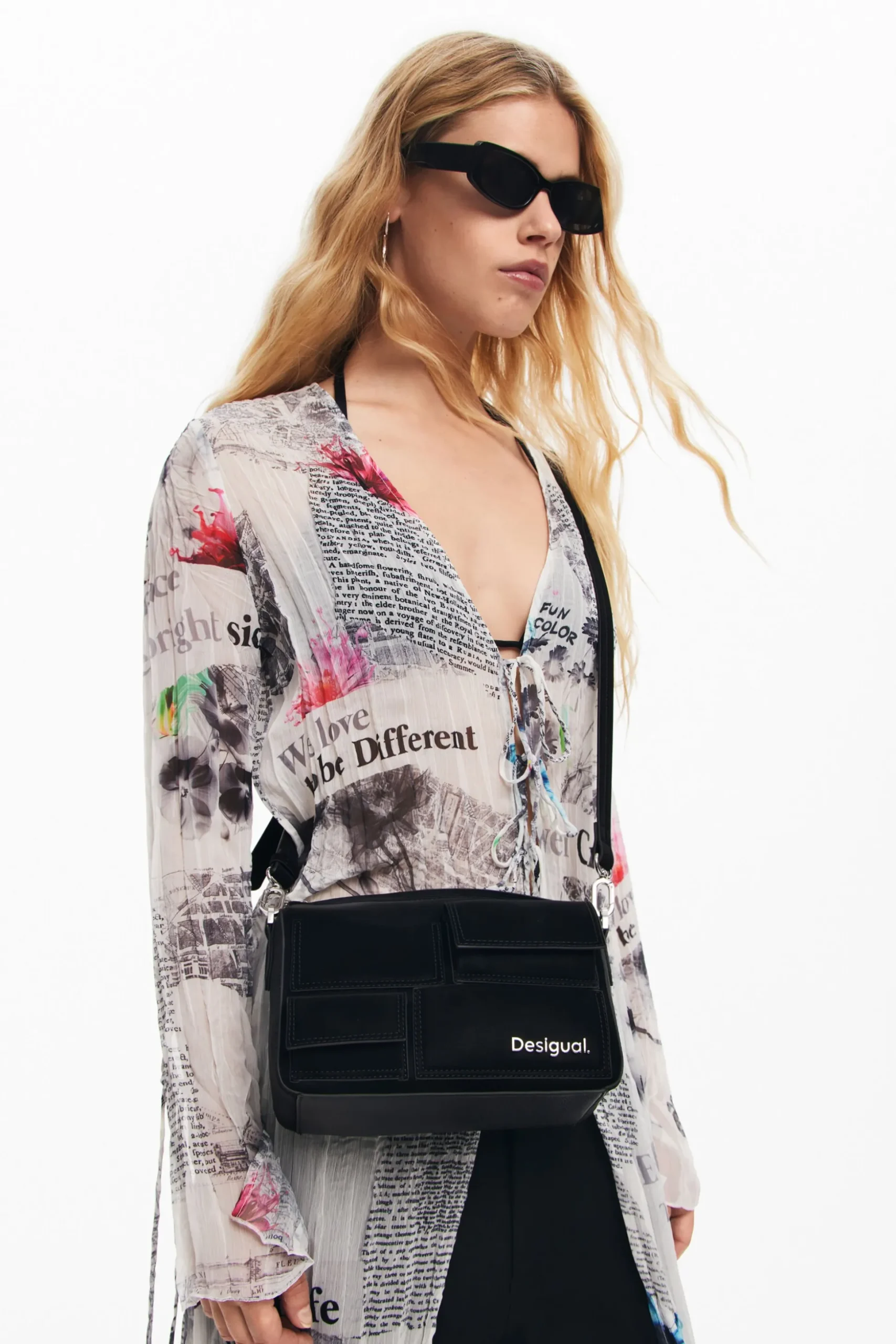 Bolso de hombro multibolsillos