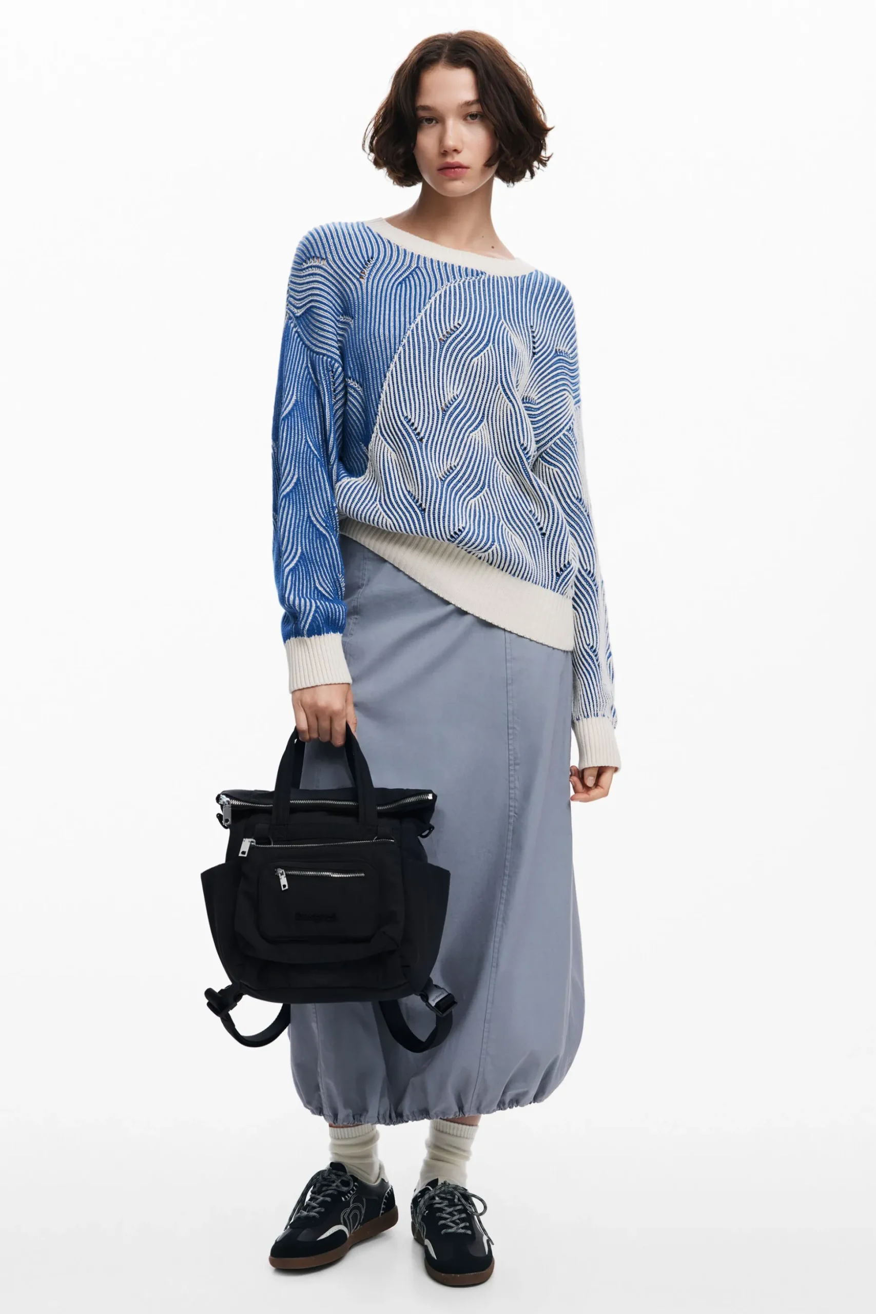 Bolso de mano multibolsillo nylon