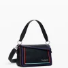 Bolso de mano multilineal cremallera