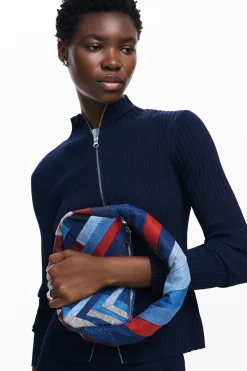 Bolso denim rayas