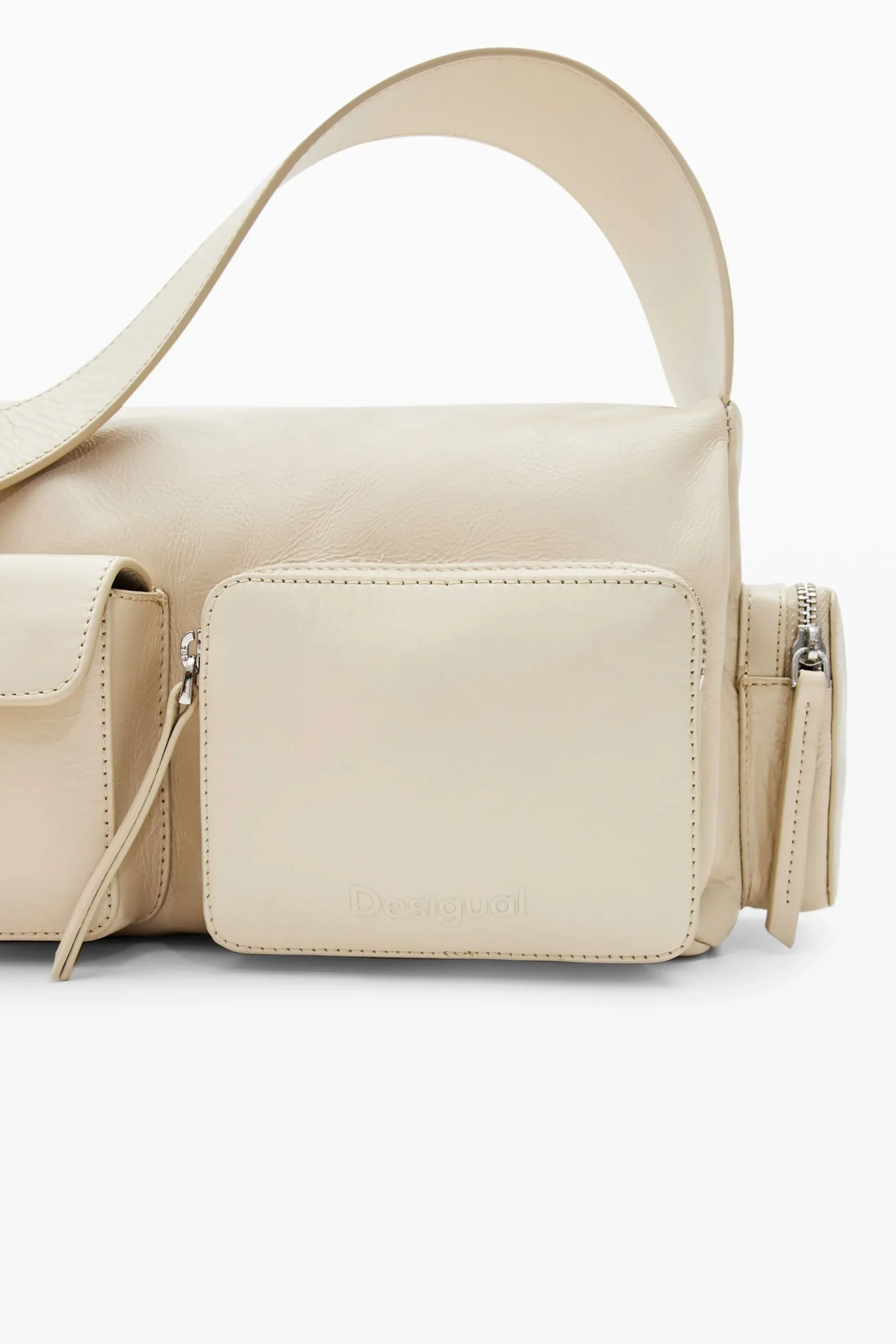 Bolso mediano piel bolsillos