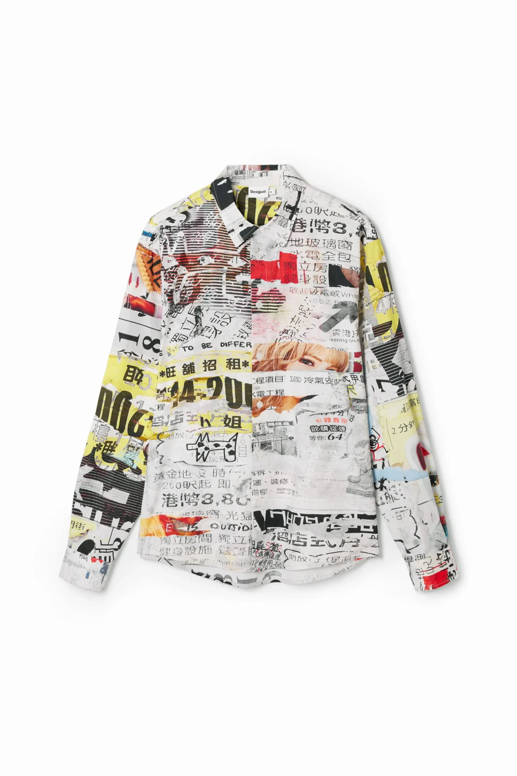 Camisa con diseño de prensa japonesa