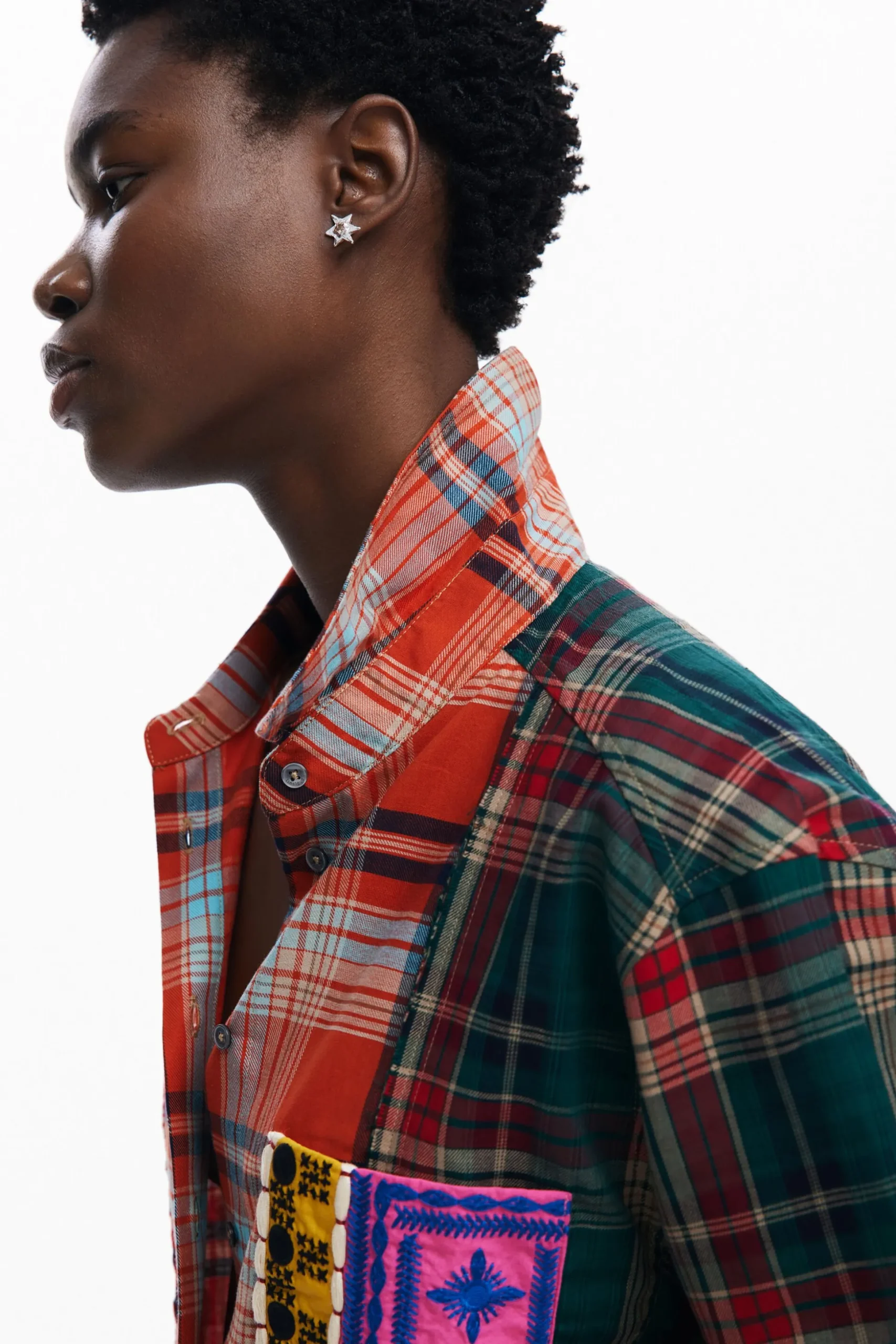 Camisa cuadros patch