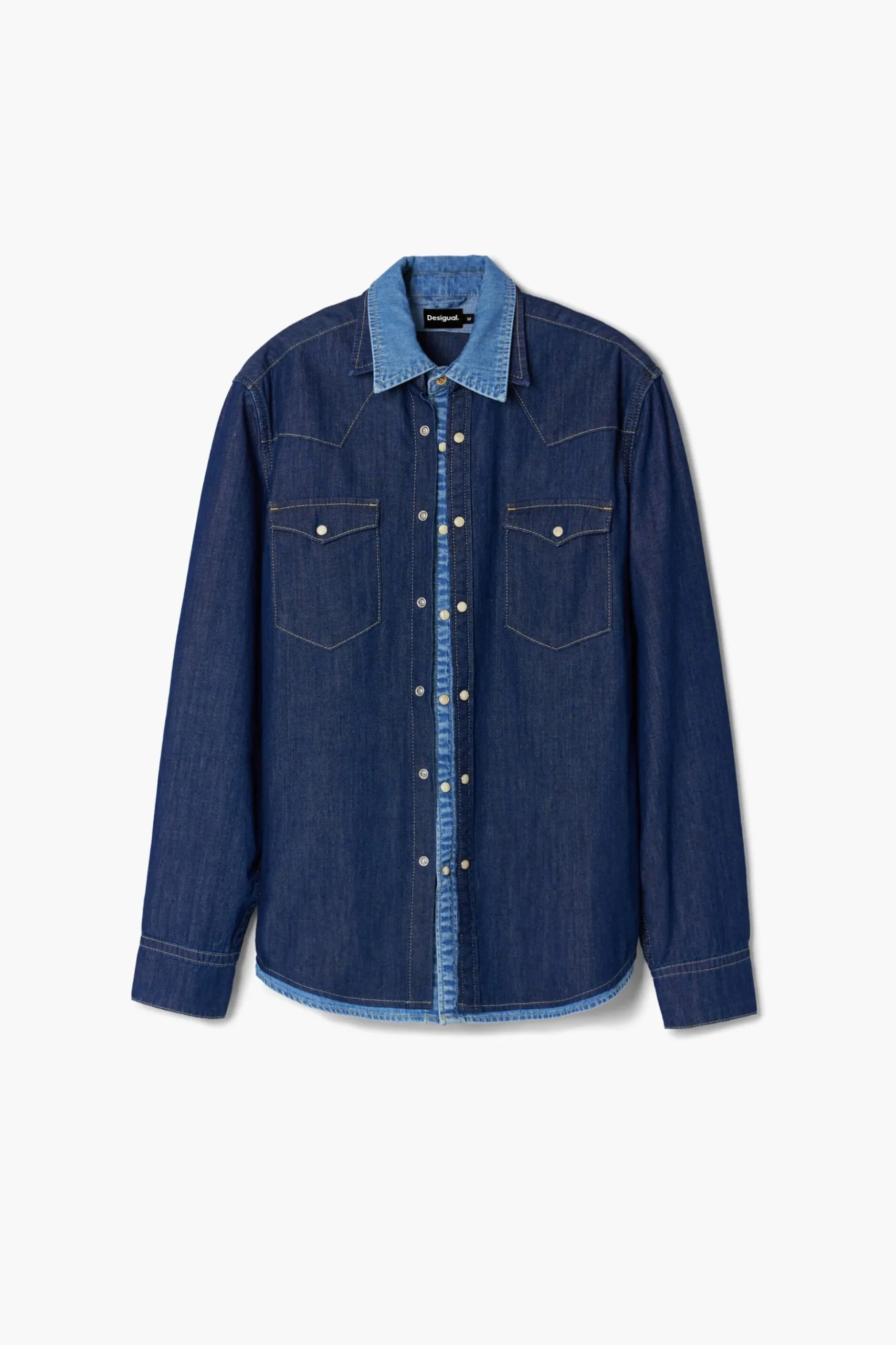 Camisa denim patchwork