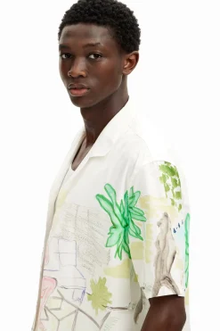 Camisa estampado acuarela