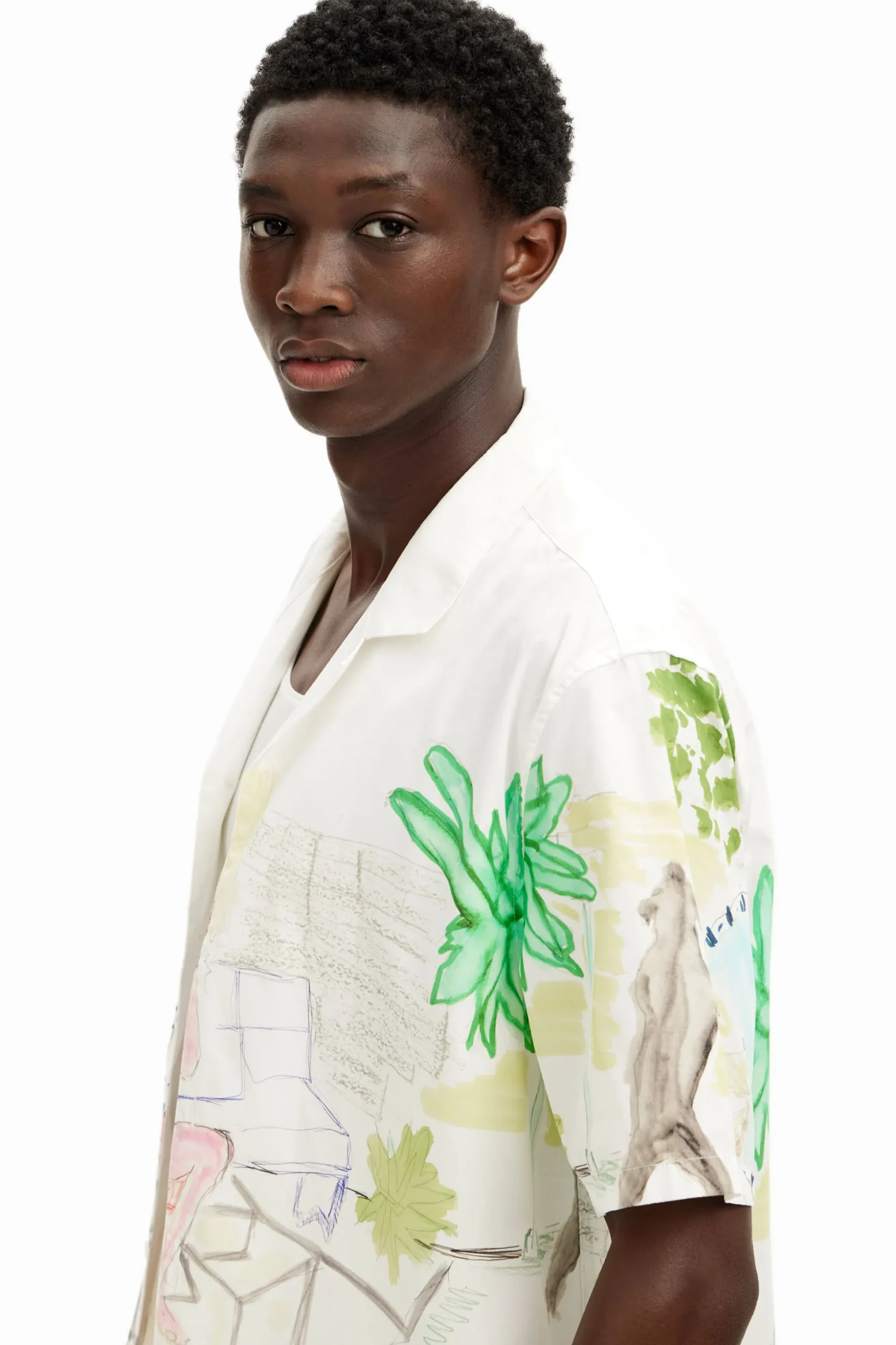 Camisa estampado acuarela