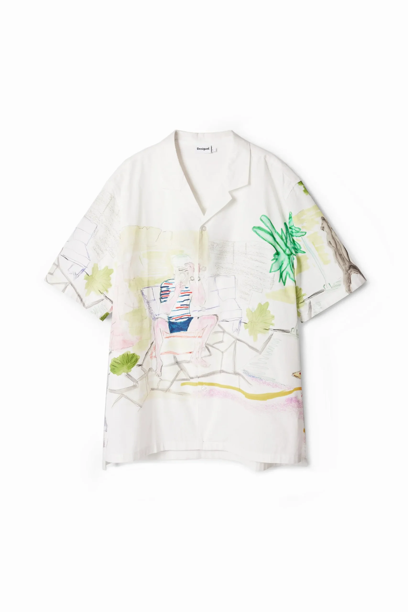 Camisa estampado acuarela