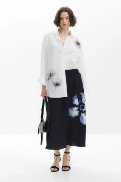 Camisa estampado amapolas