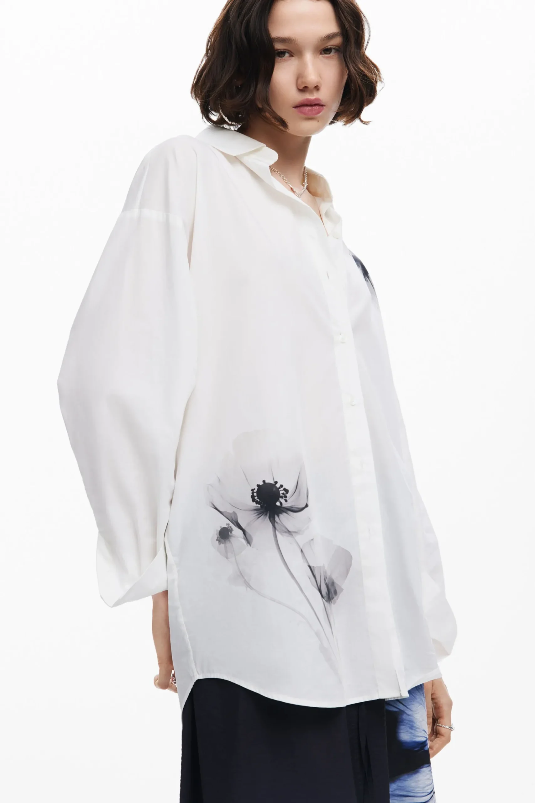 Camisa estampado amapolas