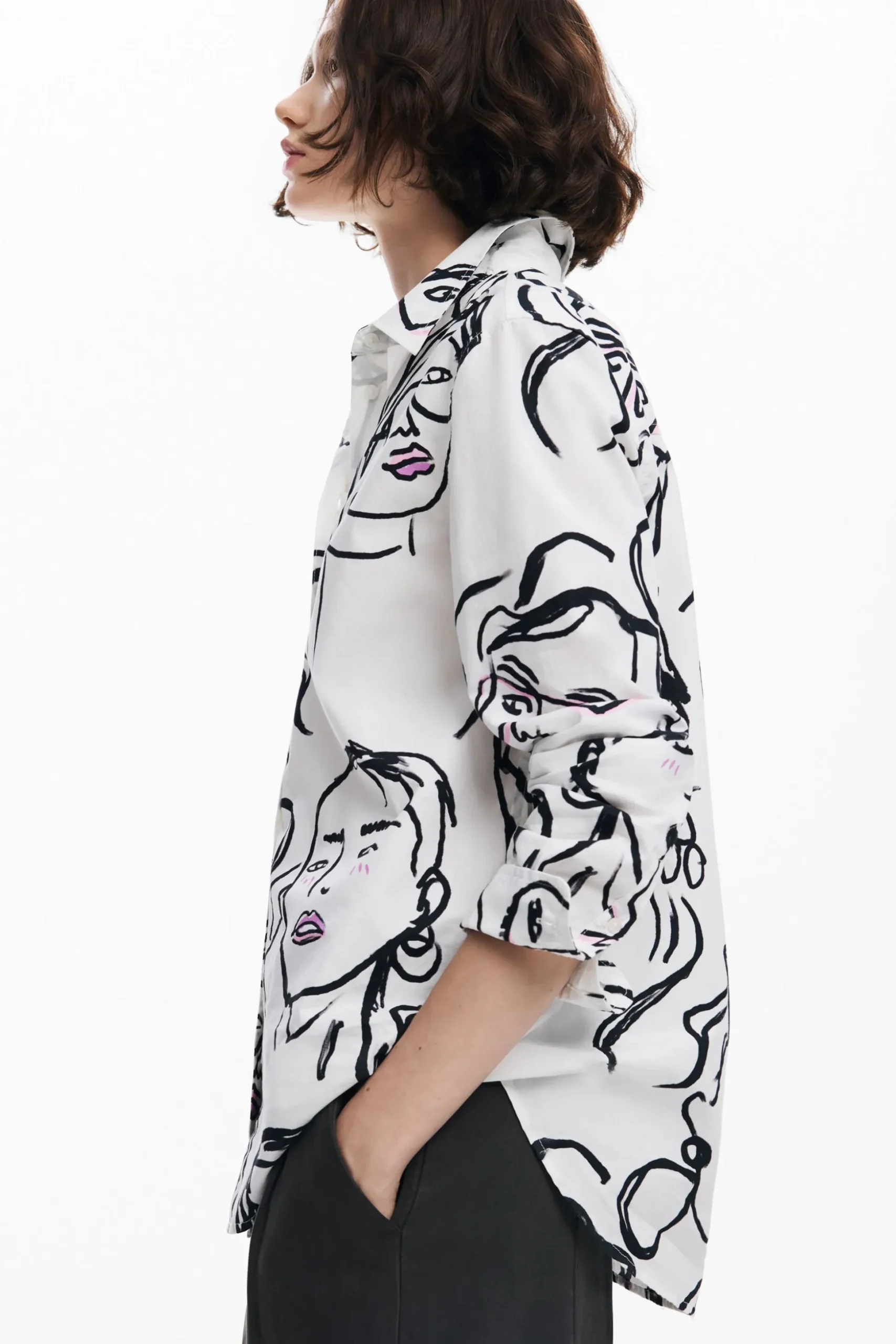 Camisa estampado caras