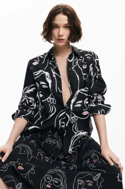 Camisa estampado caras