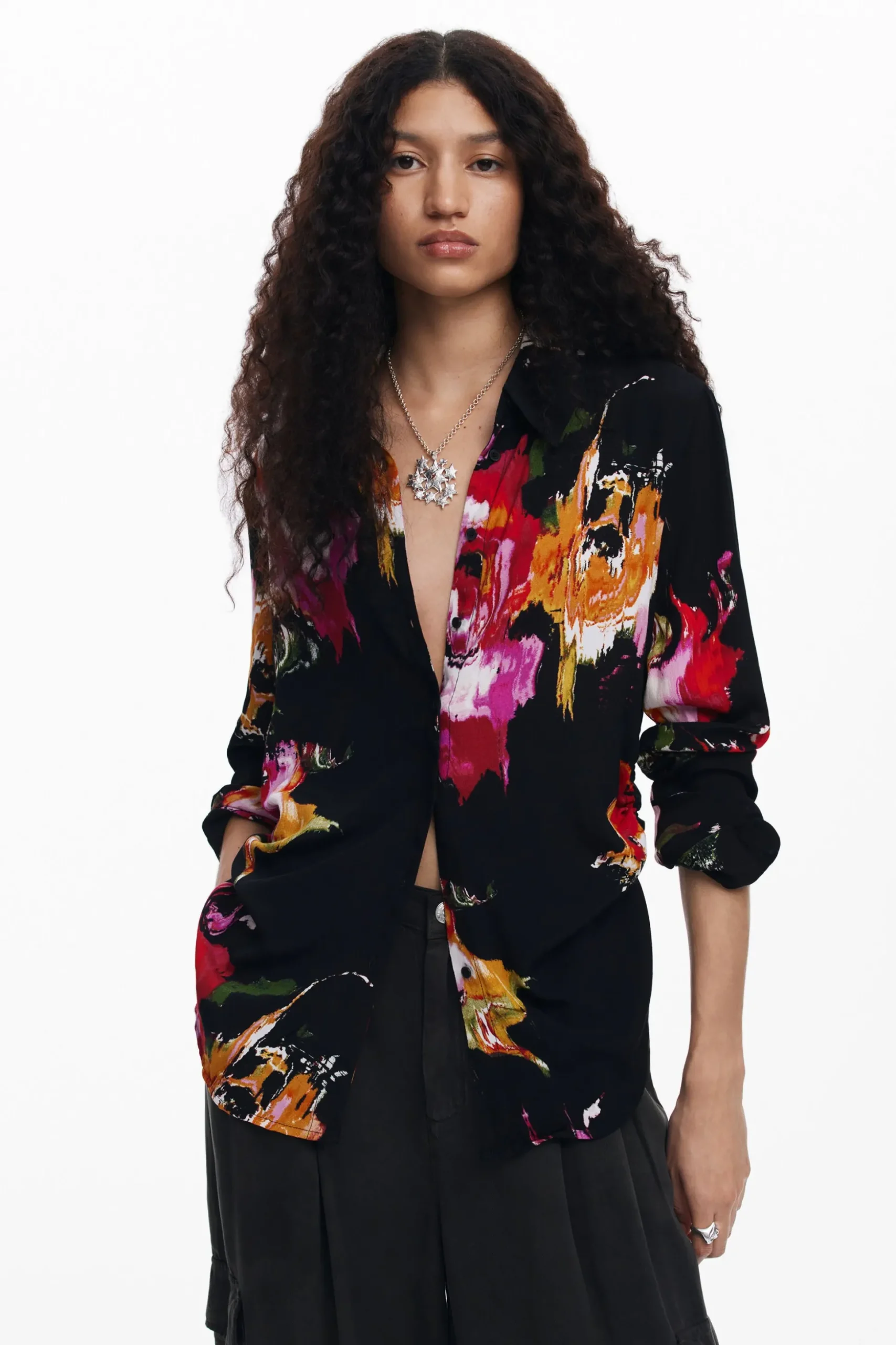 Camisa estampado flores