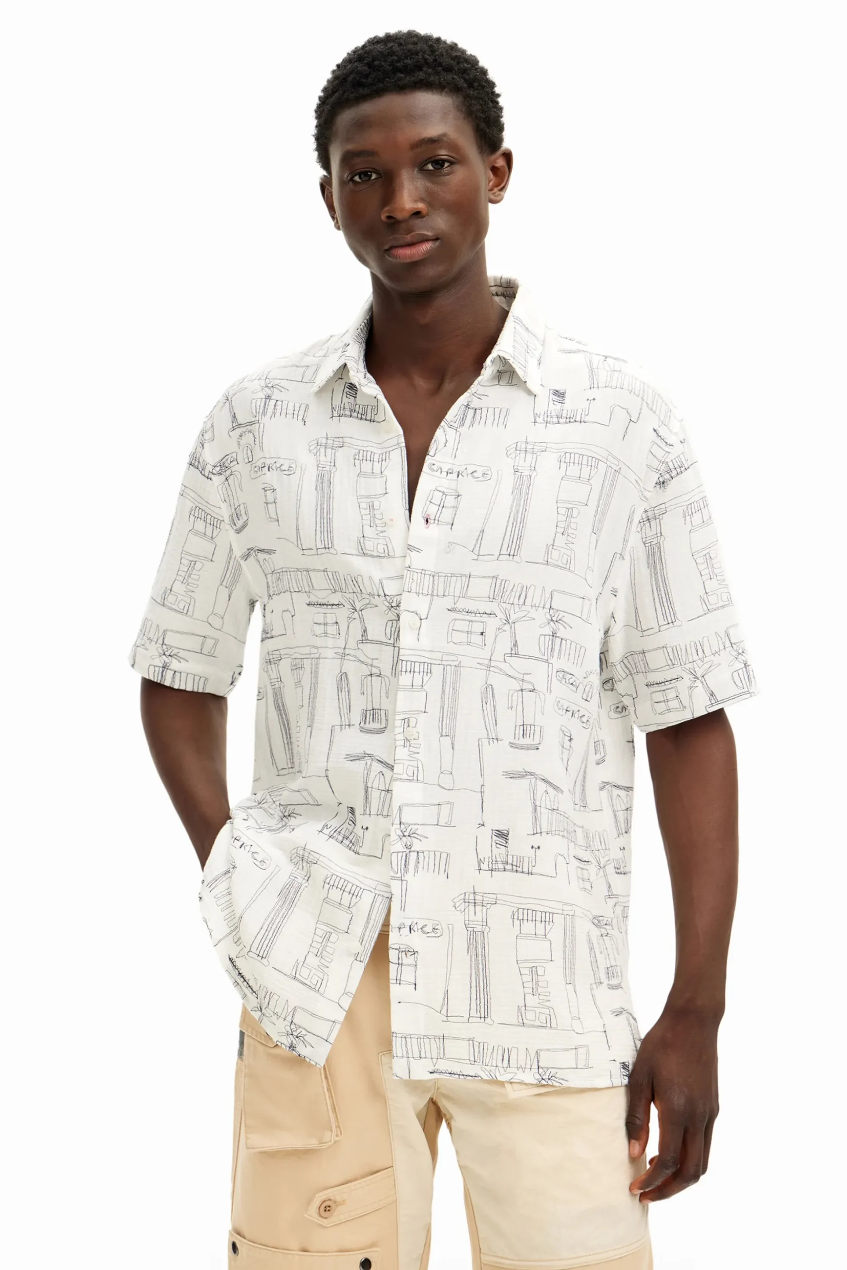 Camisa ilustraciones columnas