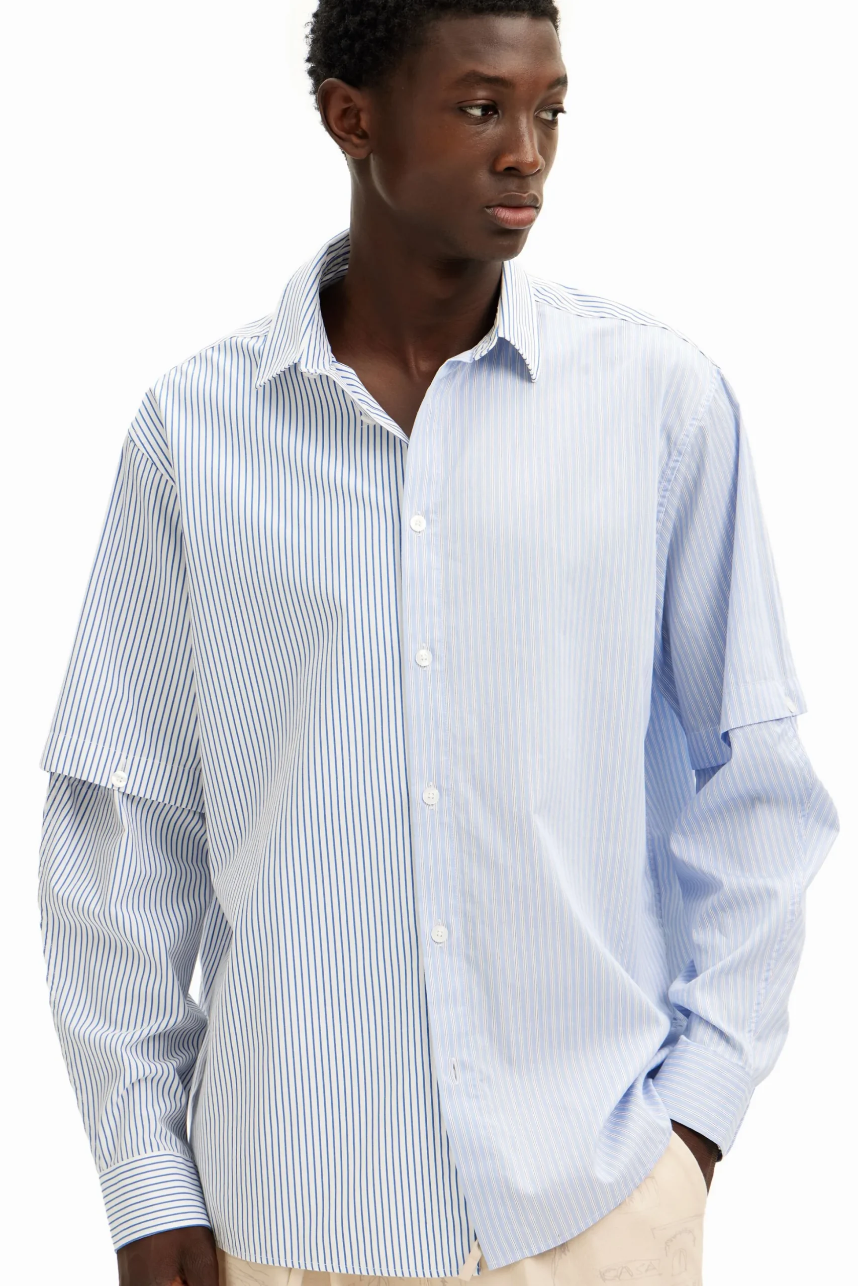 Camisa manga larga deconstruida