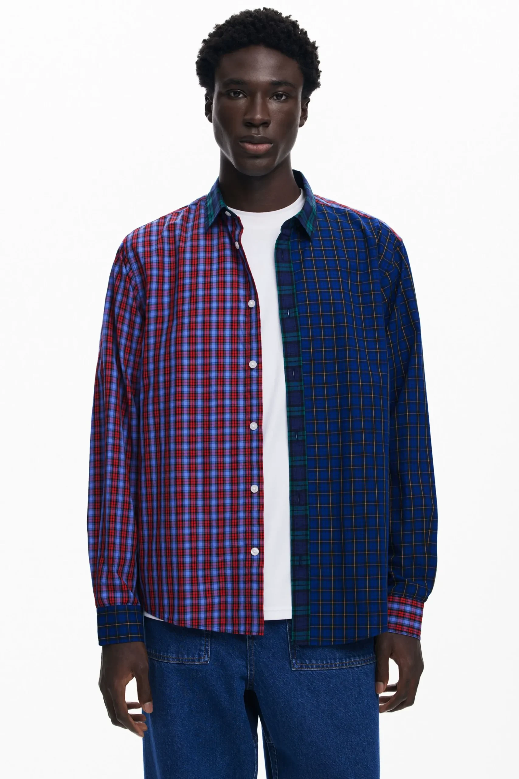 Camisa patchwork cuadros