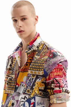 Camisa popelín patchwork