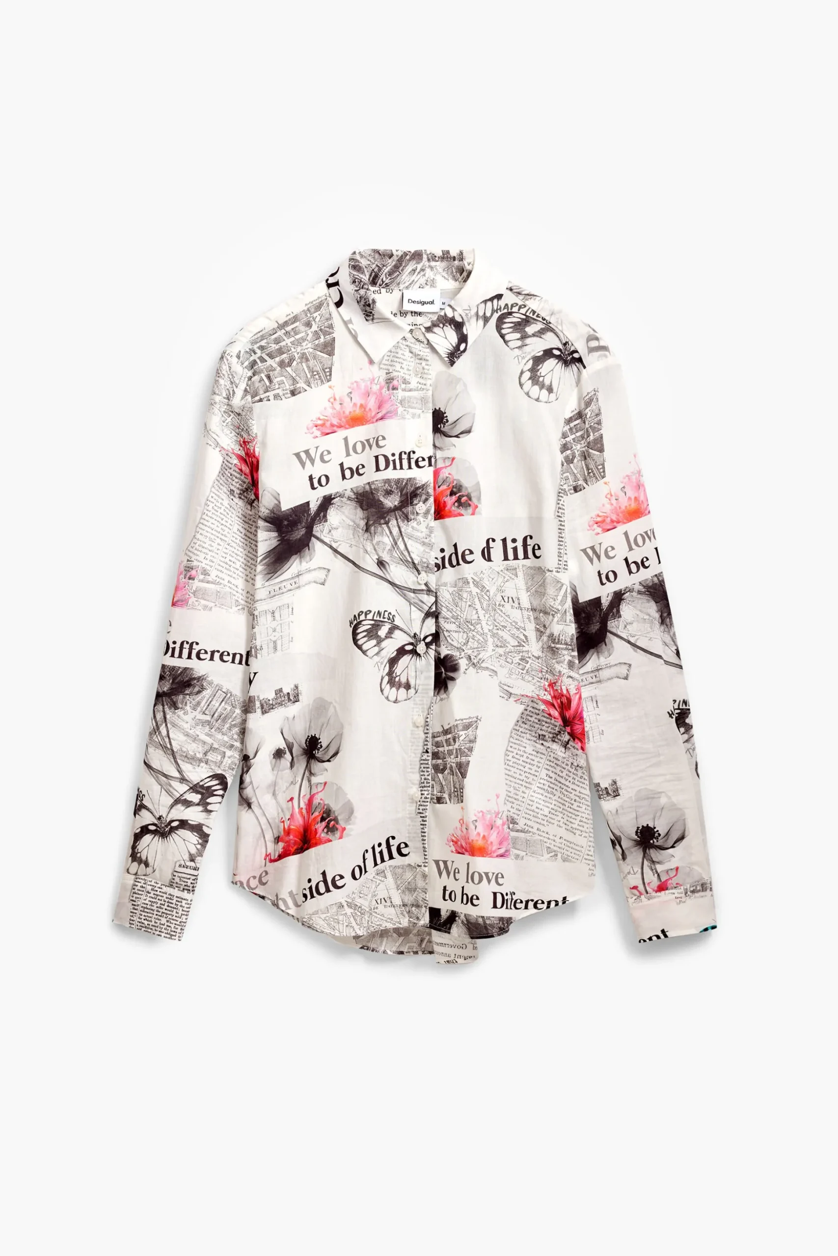 Camisa texto flores