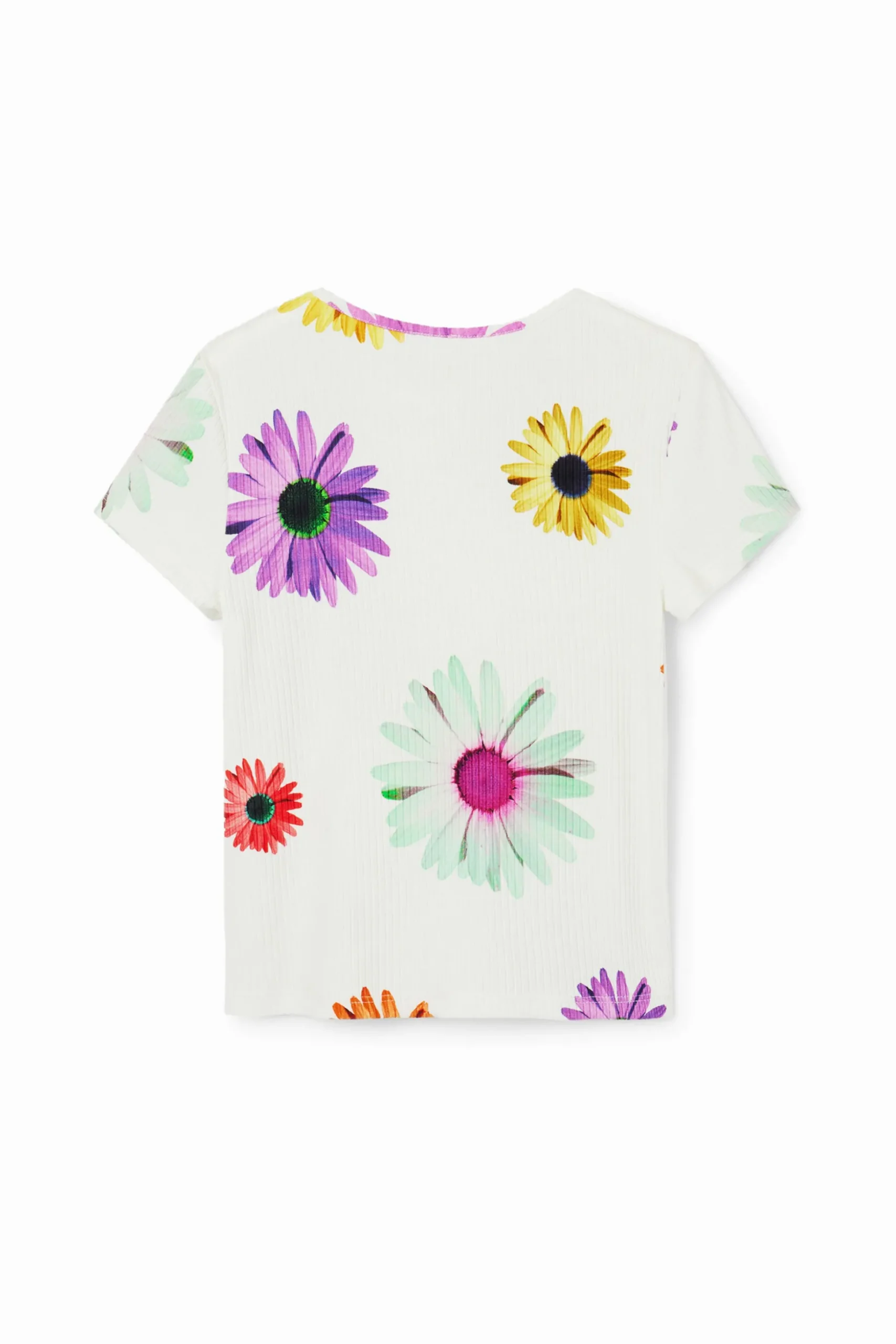 Camiseta canalé margaritas