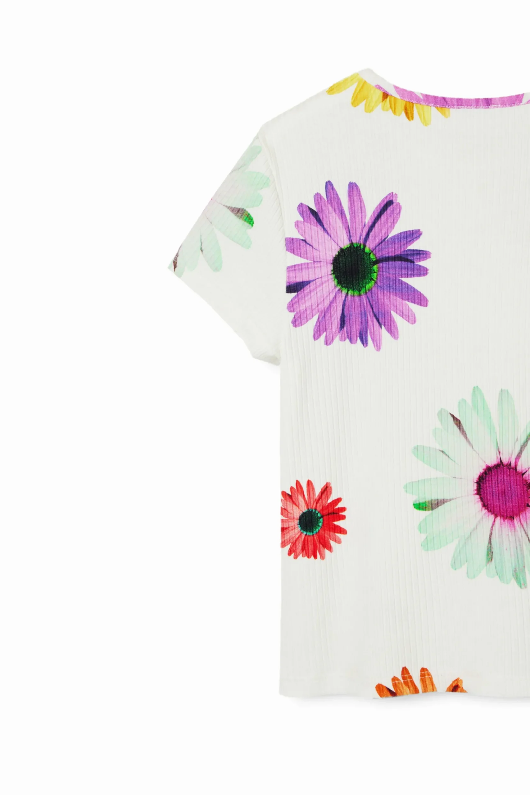 Camiseta canalé margaritas