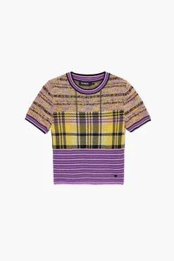 Camiseta de punto cuadros