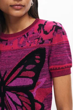 Camiseta de punto mariposa