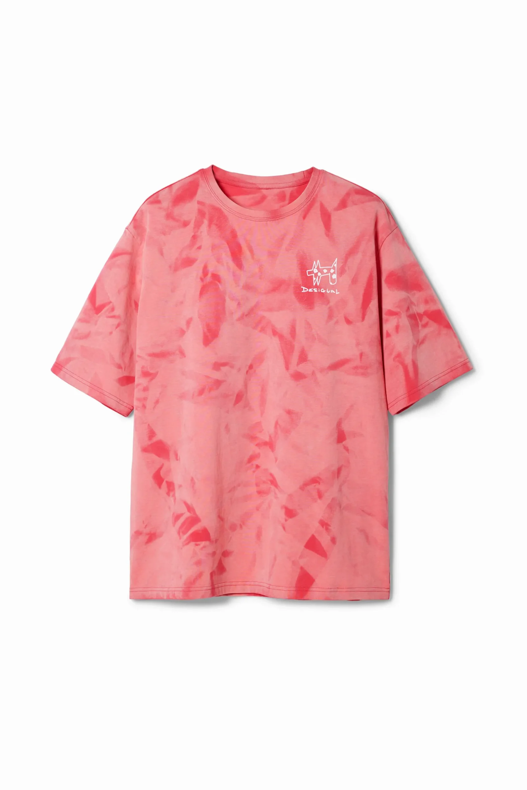Camiseta efecto difuminado estampada