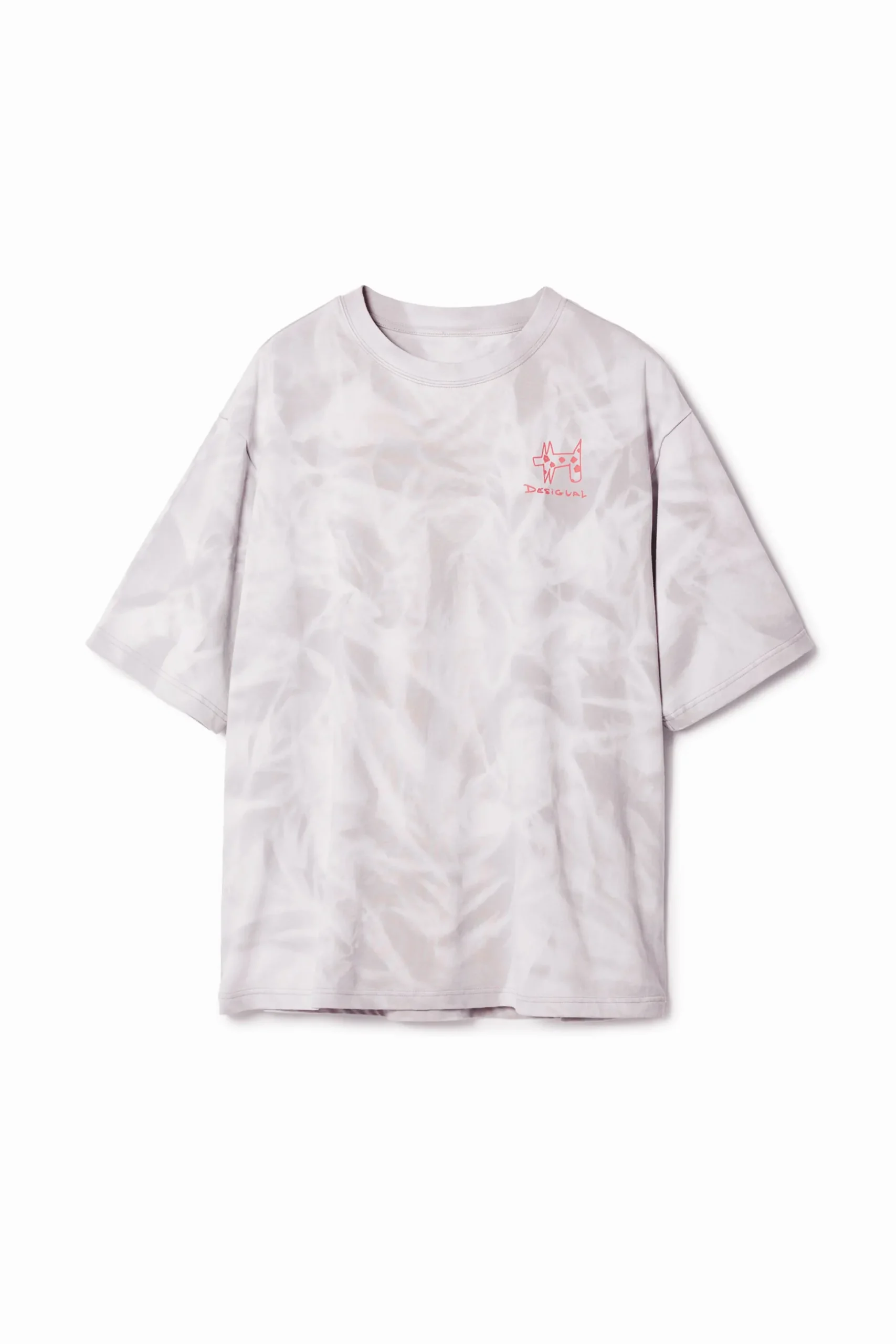 Camiseta efecto difuminado estampada