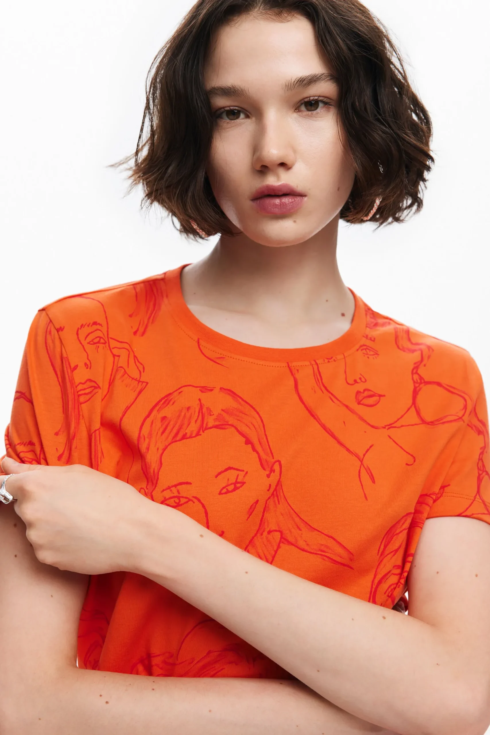 Camiseta estampado caras