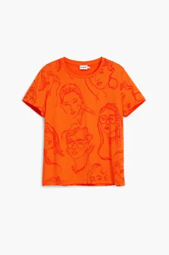 Camiseta estampado caras